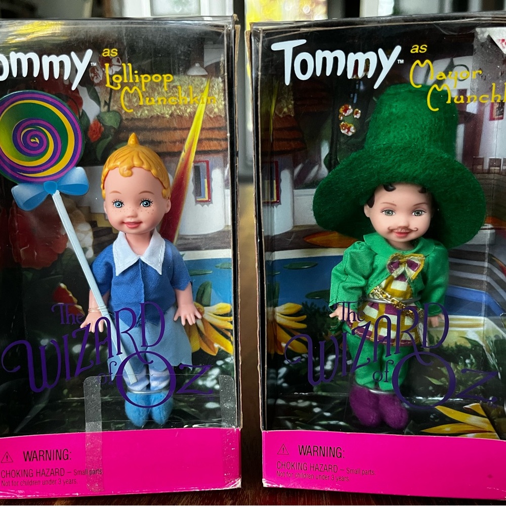 Wizard of Oz Munchkin Set, Tommy as Mayor & Lollipop Munchkin, Barbie Collector
